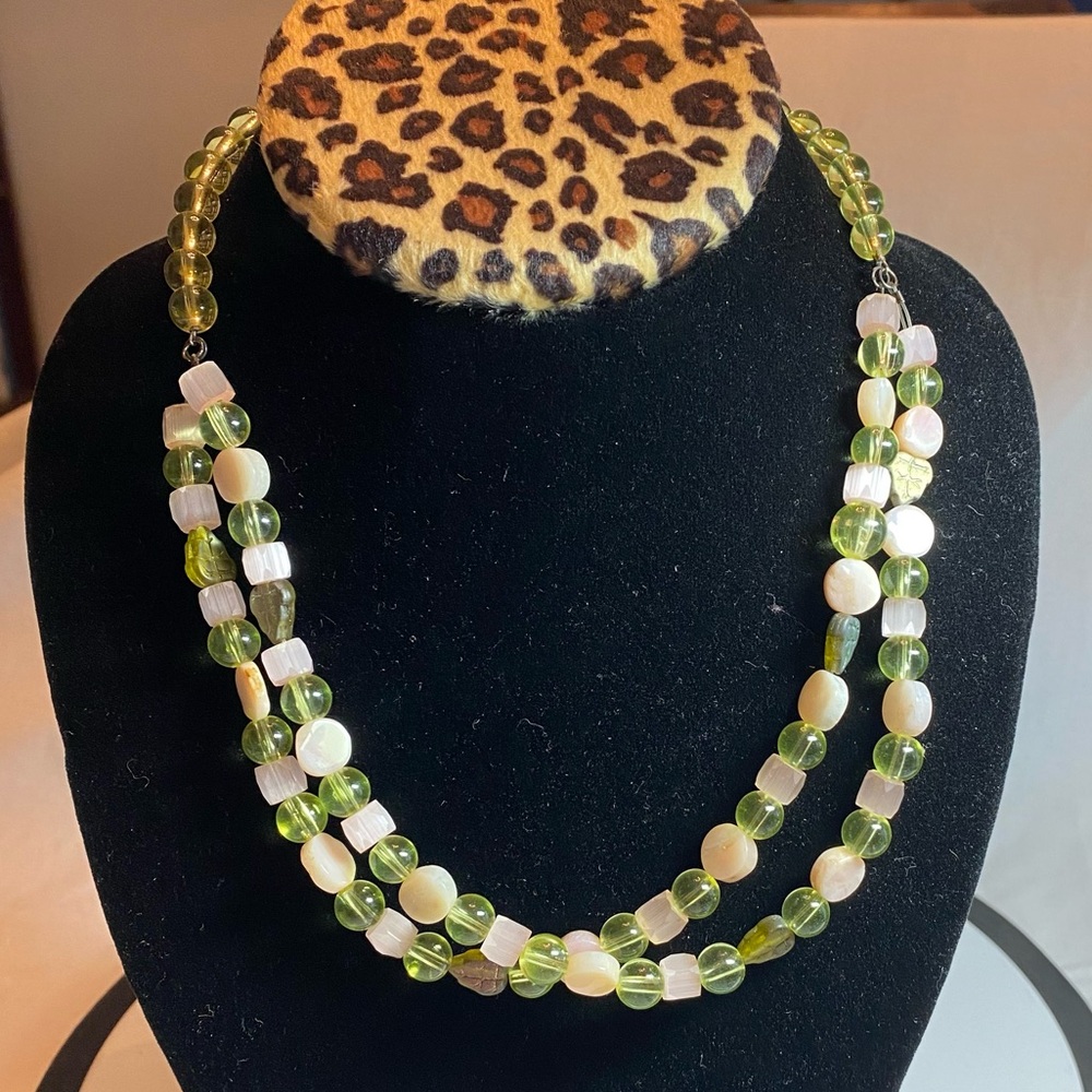 Hand Crafted 19” toggle clasp necklace.